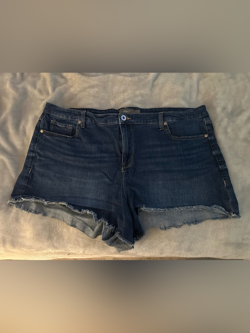 Torrid Dark Wash Denim Cutoff Shorts